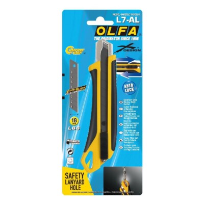 OLFA L7-AL EXCEL BLACK  18mm X-DESIGN Excellence-Familie Excel Schwarz,AUTO LOCK