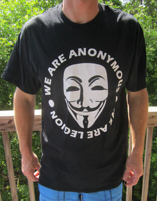We are Anonymous We are Legion Expect us Anon Protest Tee t shirt