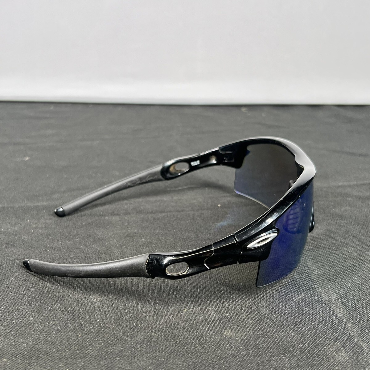 RARE Oakley Radar XL 09-745 136 Black Sunglasses Blue Green Lens W