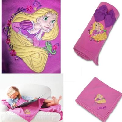 Disney Store Tangled Princess Rapunzel Fleece Throw Blanket - Pink Soft - NEW