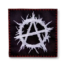 Punk patch, Anarchy patches, Leftist patch, Anarchy symbol in Barbed wire