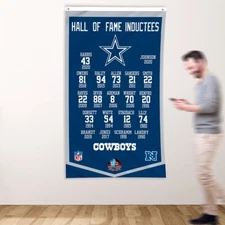 Dallas Cowboys 3x5 ft Flag Hall of Fame Inductees NFL Super Bowl Champs Banner