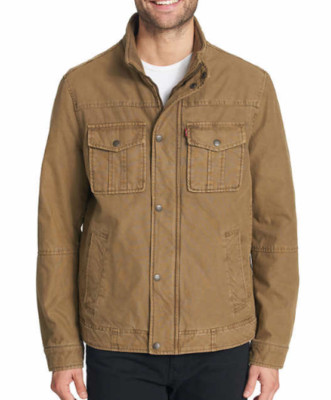 NEW Levi s Men s Snap Chest Pocket Cotton Twill Jacket Size Large