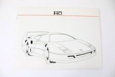 1987-92 Ferrari F40 Sales Brochure Press Pack French White Version Rare