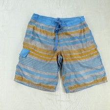 Ocean Pacific OP Board Shorts Men's Size M 32-34 Striped Mesh Lined Surf Swim