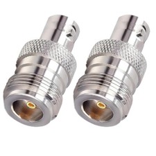2Pcs N-Type Female to BNC Female RF Coaxial Adapter Cables Connector