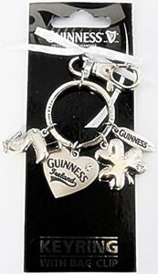 Guinness Keyring with Toucan + FREE GIFT sg 5641 Harp and Pint charms