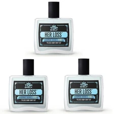 Her Loss Cologne 3Pcs (Pheromone-Enhanced)for Men Long Lasting Natural Formula
