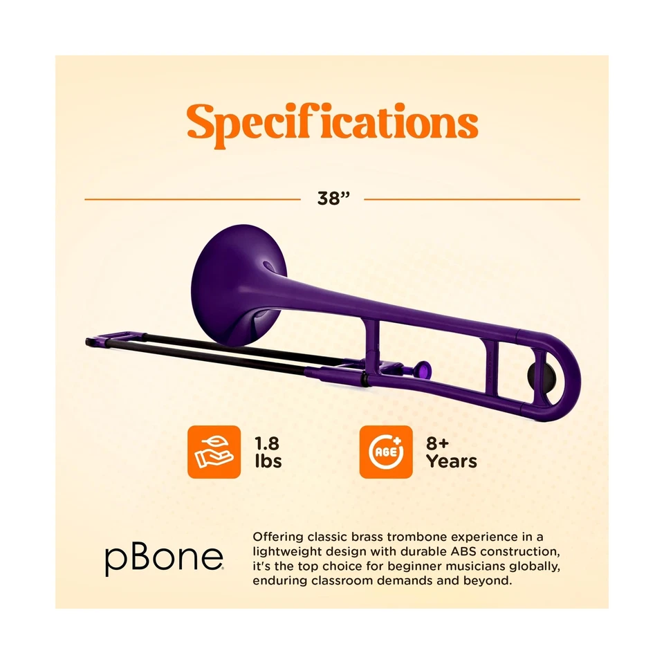 Trombone plástico pBone pInstrument - Bocal e bolsa de transporte - Leve... - Imagem 4 de 4