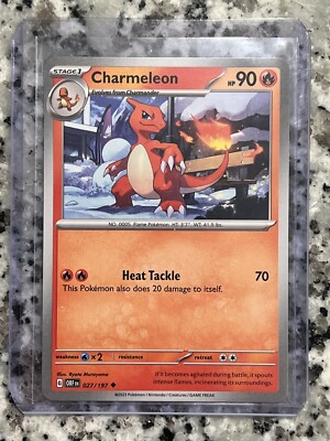 Pokémon Card Charmeleon 027/197 Non Holo Obsidian Flames 2023 NM-Mint
