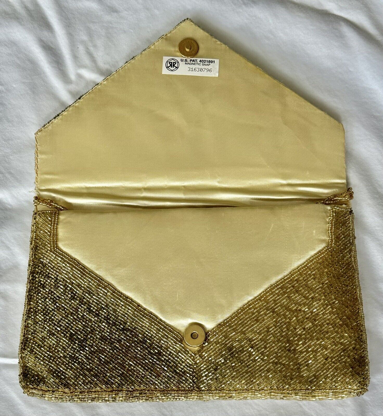 Vintage 1960s La Regale Gold Beaded Evening Bag E… - image 6