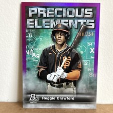 Reggie Crawford 2023 BowmanPlatinum Precious Elements PurpleParallel /250 Giants