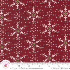 Moda PEPPERMINT BARK 30695 13 Red Snowflakes BASIC GREY Quilt Fabric CHRISTMAS