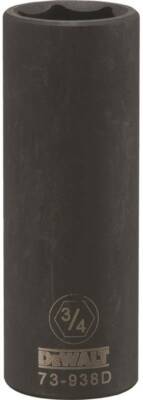 NEW Dewalt DWMT73938OSP 1/2 Drive X 3/4''  6PT Deep BLACK Impact Socket 7515216