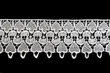 Unotrim 3-3/8" White Venice Embroidery Lace Ribbon Trim DIY Crafts By Yard