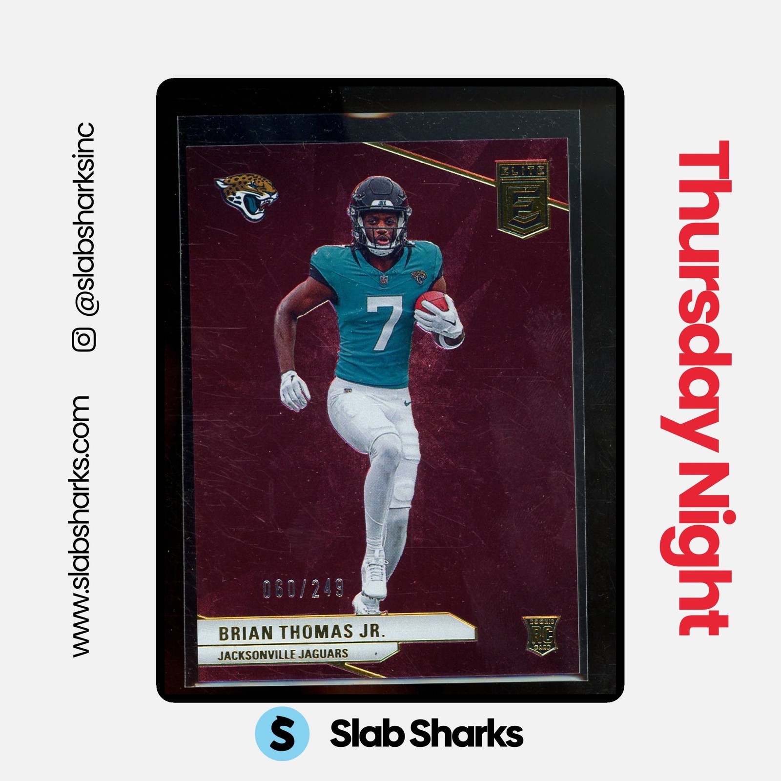 2024 PANINI DONRUSS ELITE #106 BRIAN THOMAS JR. MAROON RC ROOKIE /249