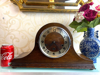 Restaurierte schöne glänzende 20er Jahre Eiche Westminster Glockenspiel Uhr Germany GWO