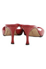 Manolo Blahnik Womens Leather Bow Tie Mule Heels Red Size 6 — photo 3