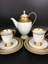 KPM Berlin Cleopatra Gilt Tea Set Pot Cup Saucer Trio Paul Schley Meissen Style
