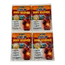 4 Count HotHands Stick-On Body Warmer up to 12 hrs of Heat Exp.2028
