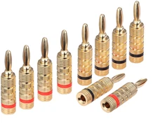 Banana Plug(Connector) Gold-Plating Power Plug for Audio/Video Device Speaker...
