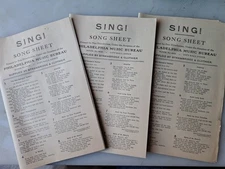 Sing! Song Sheet for Philadelphia's Strawbridge & Clothier Dept. Store 1920s x7