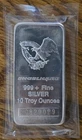 Engelhard 10 Troy Ounce 999+ Fine Silver Bar C829029 in Plastic