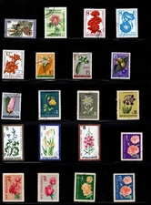 Centsational Amazing Topical Group Worldwide Cancelled Flower Themed Stamps