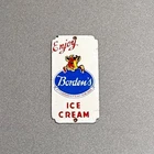 VINTAGE BORDENS COW DOOR PALM PUSH PORCELAIN SIGN CAR GAS TRUCK OIL MOTORCYCLE