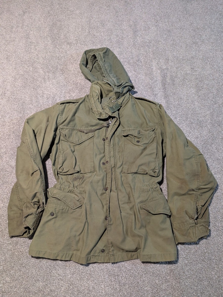 US Army Jacket Mens Small Short M65 OG-107 Field Coat