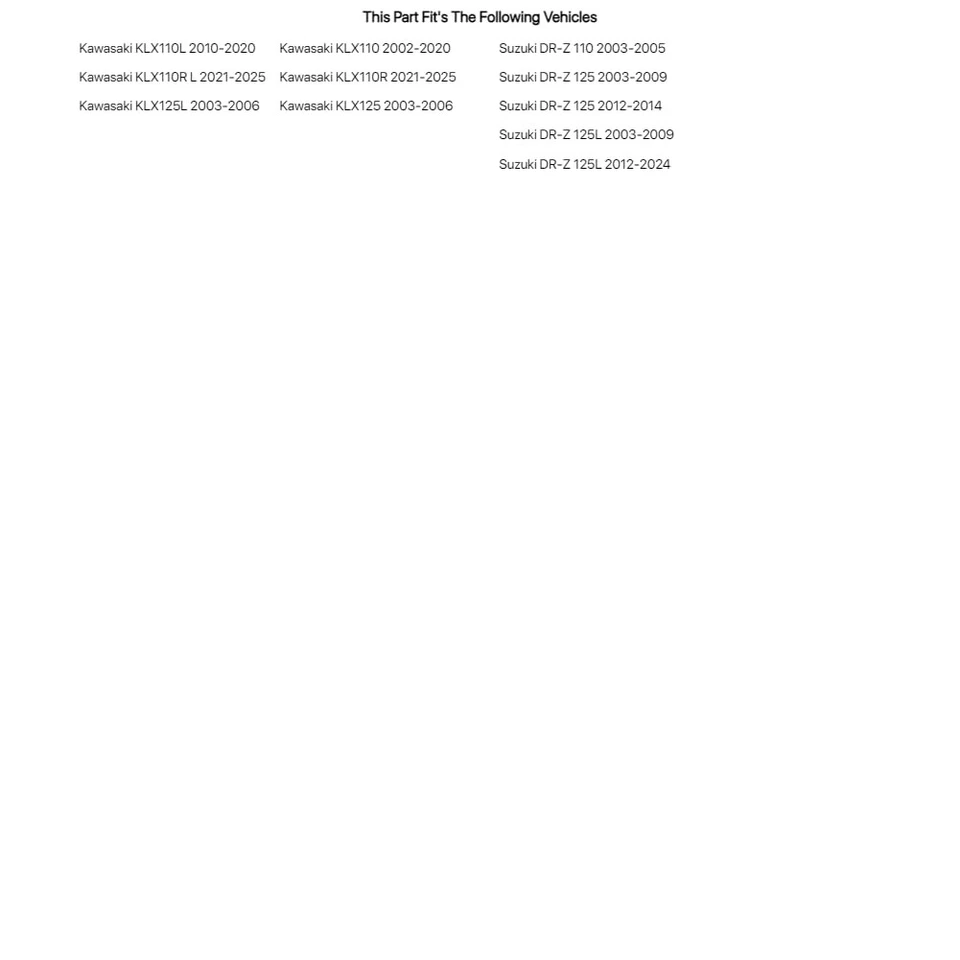 Sellos de horquilla Tusk para Suzuki DR-Z 125 2003-2009, 2012-2014 Foto 3 de 4