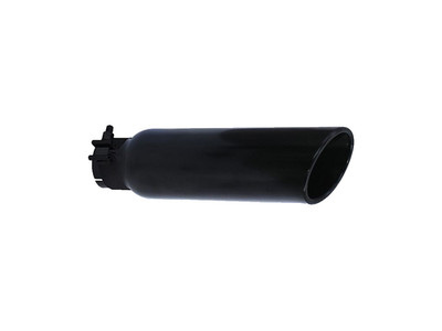 Go Rhino GRT3410B Stainless Steel Round Angle Cut Black Powder Coat Exhaust Tip