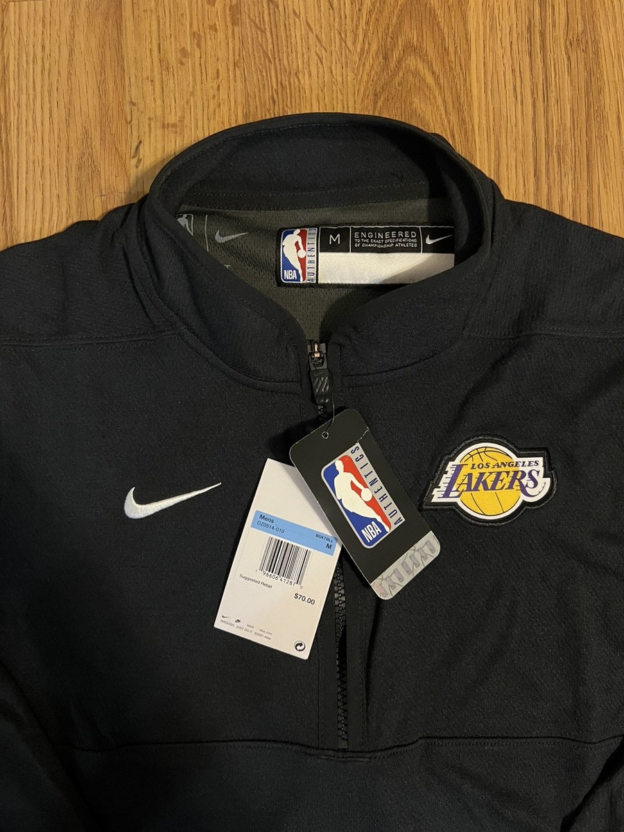 Nike NBA Los Angeles Lakers Player Issued Quarter Zip Up Black
