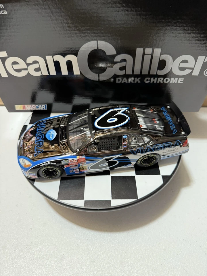RARE* Mark Martin DARK CHROME #6 Viagara 2003 Owners Series 1/24 Nascar Diecast - Image 2 of 4