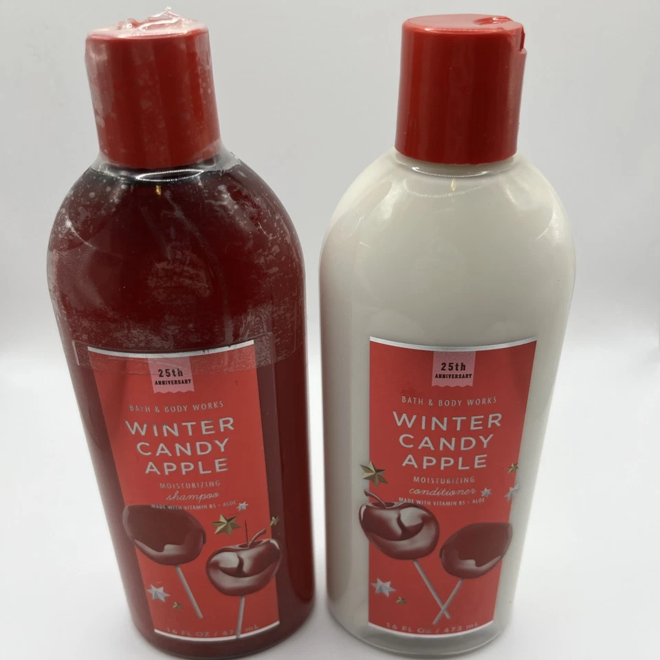 Set de champú y acondicionador para cabello Bath & Body Works Winter Candy Apple 16 oz cada uno Foto 2 de 4