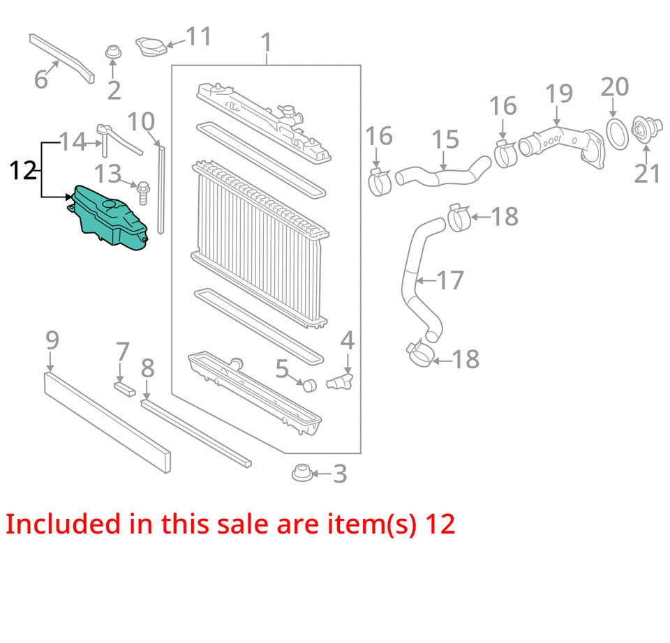 2014 Toyota Camry Coolant Overflow Bottle OEM 96K Miles - LKQ415333450 - Image 4 of 4