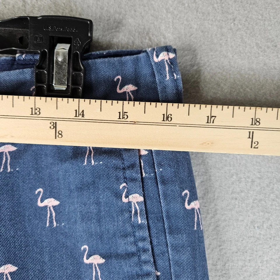 J Crew Gramercy Shorts Mens 30 Blue Flamingo Print Casual Summer Lightweight - Image 3 of 4