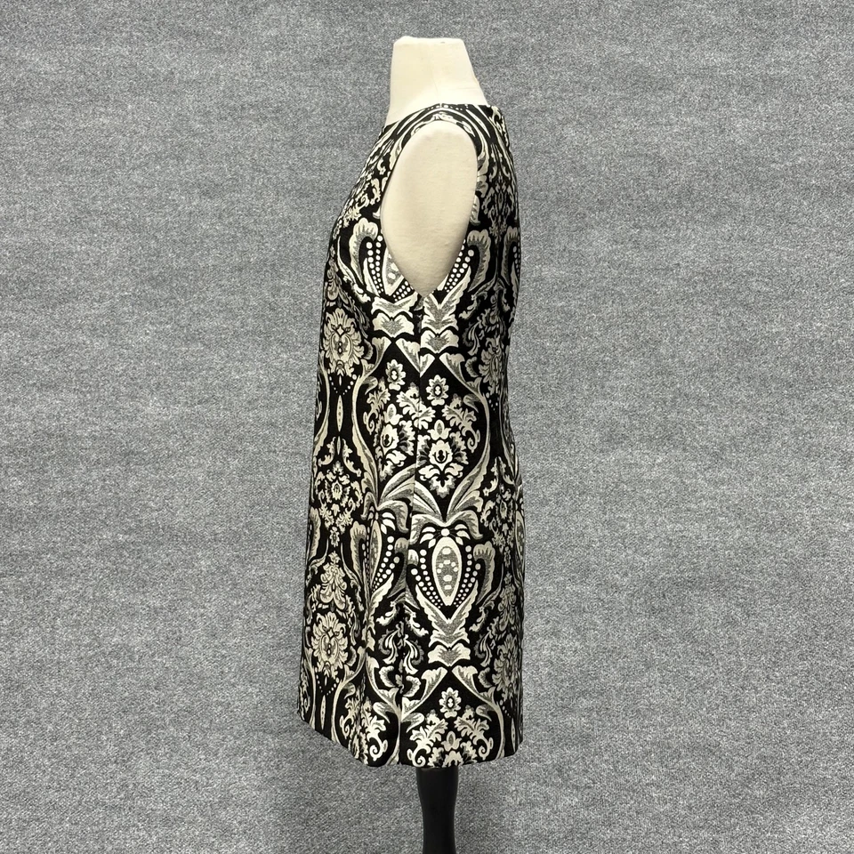 Alice + Olivia Dress Womens 10 Sleeveless Jacquard Brocade Floral Party Cocktail - Image 4 of 4