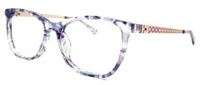 NEW NICOLE MILLER SOPHIA C01 PURPLE MULTI AUTHENTIC EYEGLASSES 49-16-130