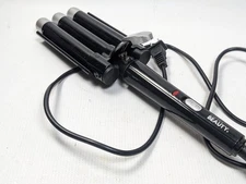 Cortex Beauty CERAMIC Treble Maker 3- Barrel Waver EUC CB-3WVE-BLKBLK TESTED