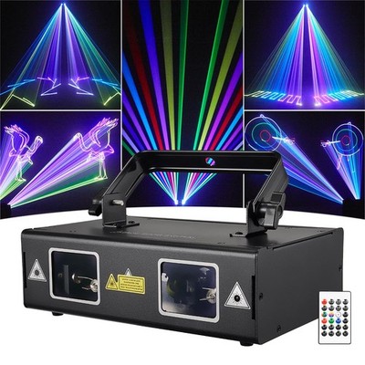 Animation Laser Light DJ Light, Stage Party Lazer 3D RGB Full Color with DMX5...