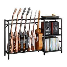 Record Player Stand with Guitar Stand, Record Player Table with Guitar Rack, ...