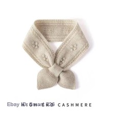 Winter 100 Knit Pure Cashmere Kerchief Short Scarf Decoration Lady Neckerchief