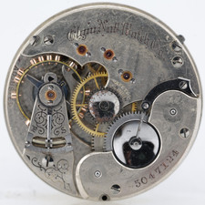 ELGIN 16s 15j 5047124 GRADE 50 POCKET WATCH MOVEMENT, FOR REPAIR NF