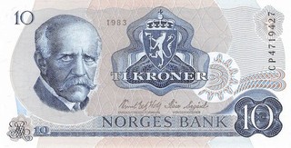 Norway 10 Kroner 1983 UNC