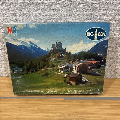 Vintage 1983 MB Puzzle Big Ben 1000 Piece Engadin Switzerland
