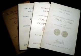 (4) 1944 1947 Stack's Auction Catalogs Bell Hall Wharton & Grand