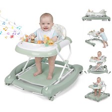 Baby Walker 5-in-1 Activity Center Portable Bouncer Combo with Wheels Music