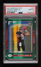 2024 Donruss Optic Rated Rookie Green Hyper Prizm Michael Penix Jr PSA 10 3pb