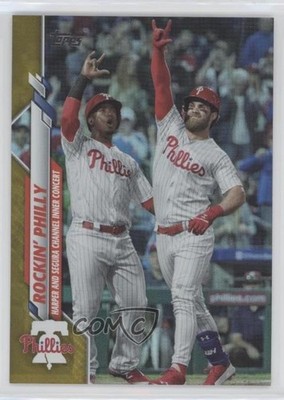 2020 Topps Update Veteran Combos Gold Foil Bryce Harper Jean Segura #U-74 8x7